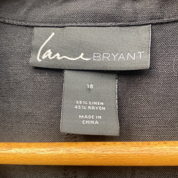 Lane Bryant Linen Blend Ruffle Blazer - Picture 4 of 5